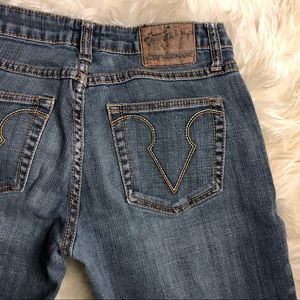Cowgirl Up Jeans Boot Cut Size 4/28 Inseam 36 Long